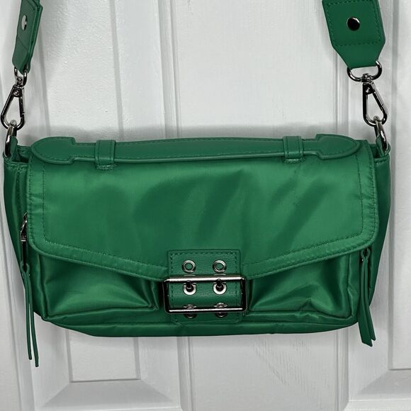 Madden NYC Utility Buckle Y2K Crossbody Bag Pouch Kelly Green Viral - Picture 3 of 11